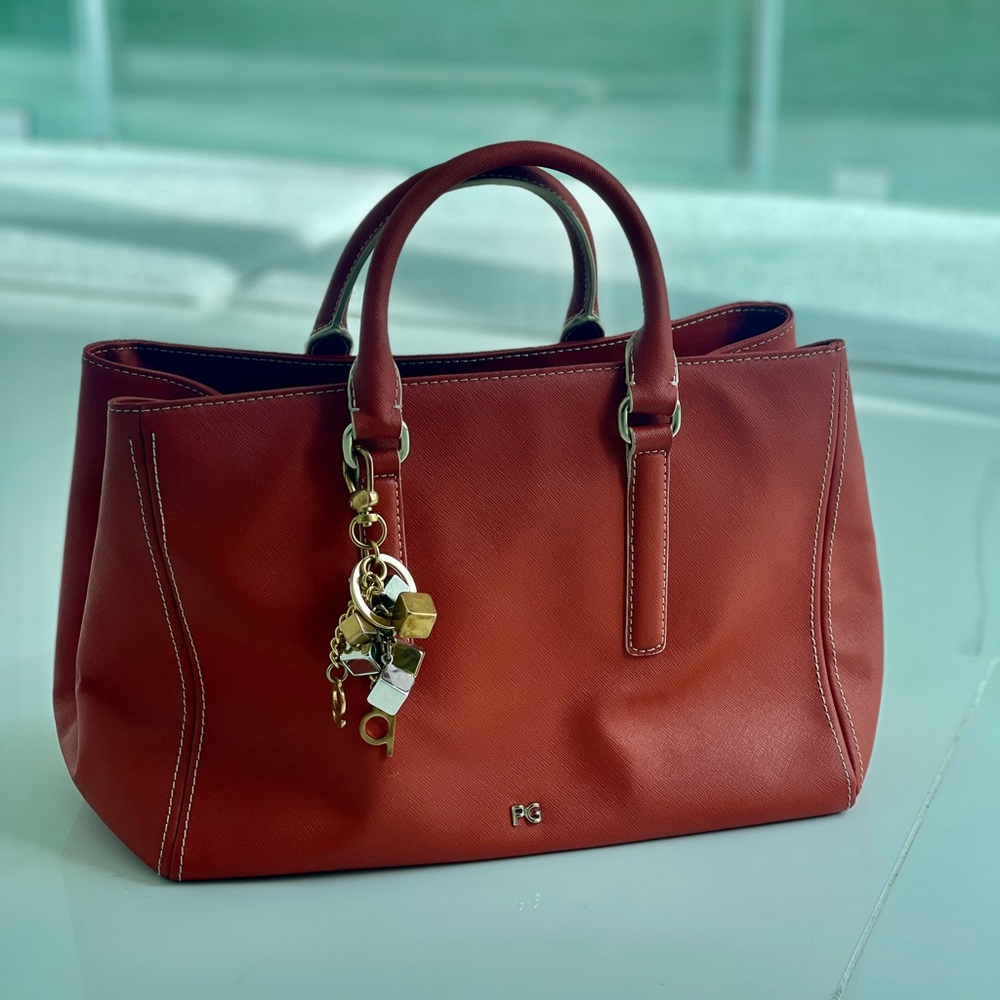 Purificacion Garcia leather bag - Orange. Like new!!!